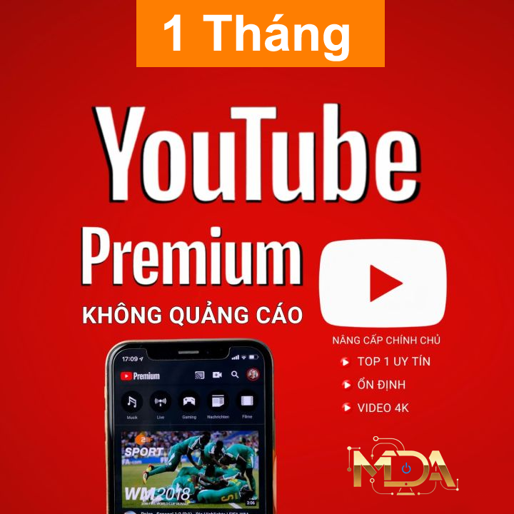 Gói Youtube Premium 1 Tháng (Chính chủ)